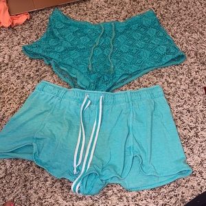 Two turquoise Pajama pants
